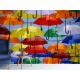 Renkli Şemsiyeler Desenli Duvar Kumaşı
