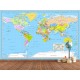Dünya Haritası Duvar Kumaşı