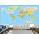Dünya Haritası Duvar Kumaşı